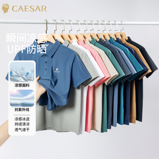 凯撒大帝专版polo衫短袖上衣时尚百搭舒适时尚帅气清爽冰感透气J
