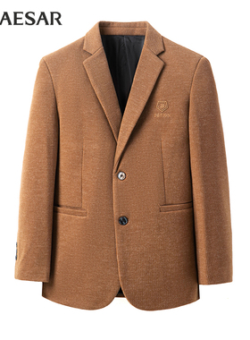 凯撒大帝2025秋季高级感休闲西装外套商务男士纯色时尚单西上衣J