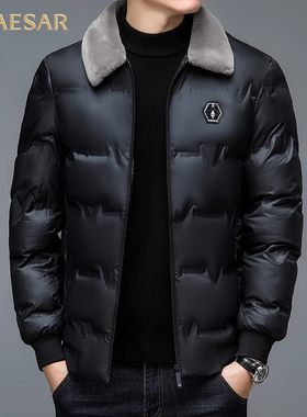 凯撒大帝男士棉服中年休闲宽松保暖棉衣外套男爸爸装冬季加厚款J
