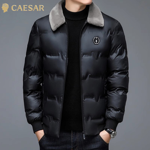 凯撒大帝男士棉服中年休闲宽松保暖棉衣外套男爸爸装冬季加厚款J