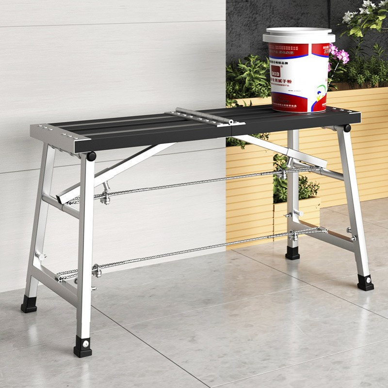 多功能折叠马凳便携式升降加厚铝合金脚手架室内外装修移动平台