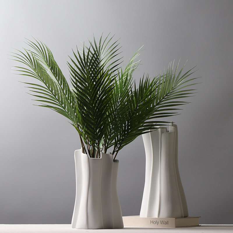 现代简约白色花瓶样板房创意插花陶瓷花器客厅电视柜台面装饰摆件,模玩/动漫/周边/娃圈三坑/桌游,文化/体育周边,淘宝优惠券,粉丝福利购,淘宝优惠卷