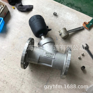 卡箍DN15 蒸汽Y型304不锈钢气动快装 角座阀卡盘式