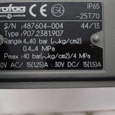 Trafag压力传感器 9072381907 487604-004 907.2381.907