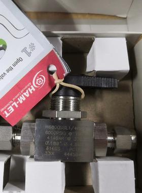 HAM-LET 1/4双卡套接头高压球阀  6000psi   H6800SSL1/4