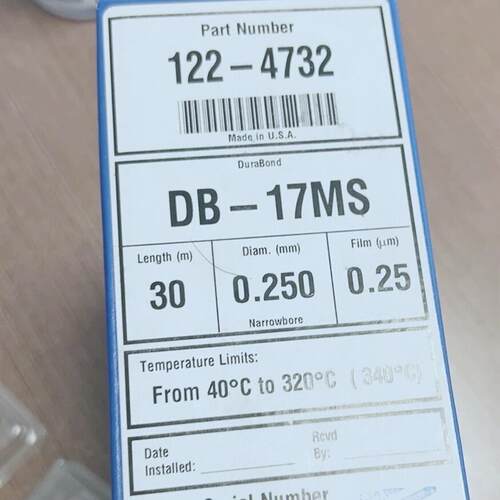 122-4732气相色谱柱DB-17ms全新原厂没有拆封