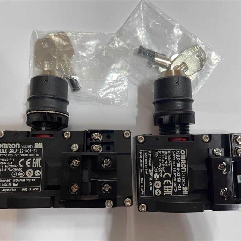 原装 omron安全钥匙锁 A22LK-2RLA-22-K01-SJ