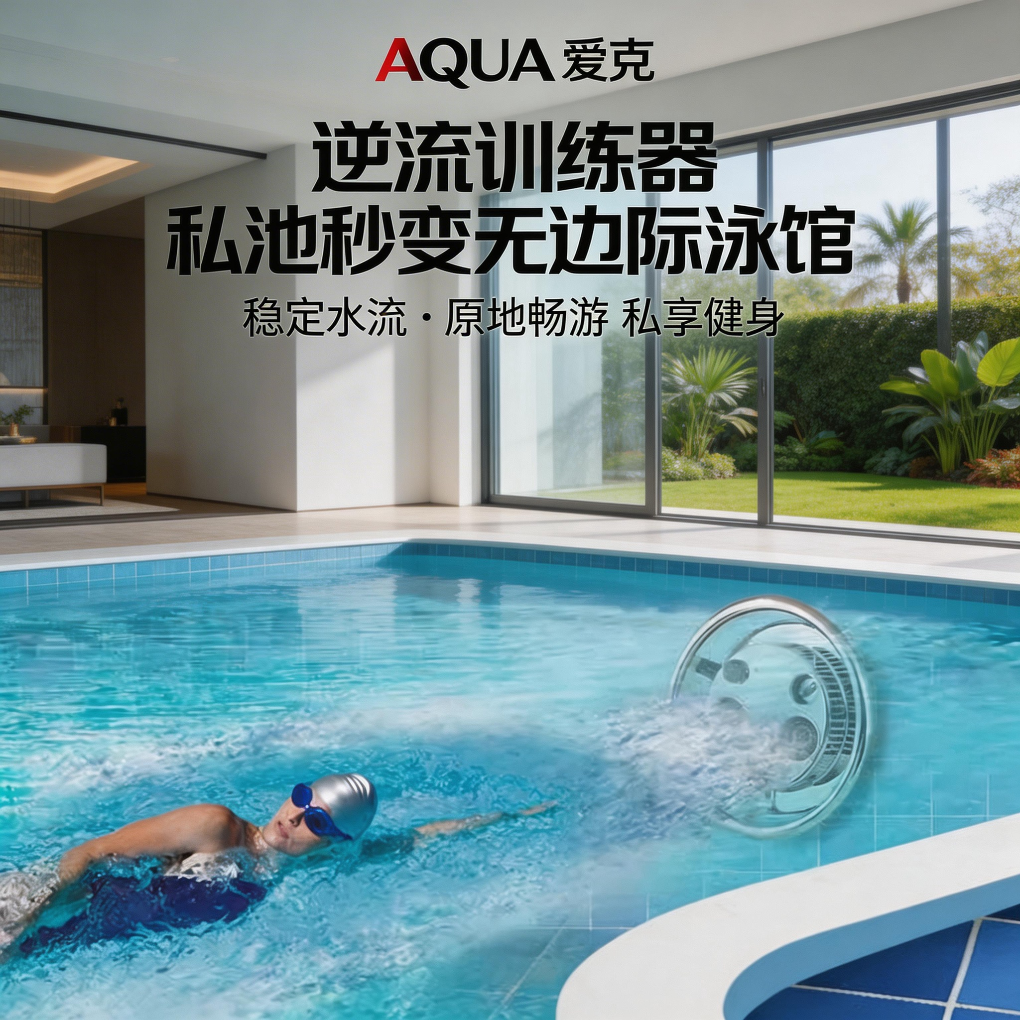 AQUA 爱克水中跑步机高端健身私池水下塑形训练器材