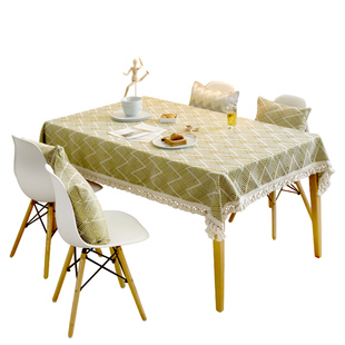 家用长方形桌垫提花刺绣茶几桌布网红 餐桌布布艺防水防烫日式
