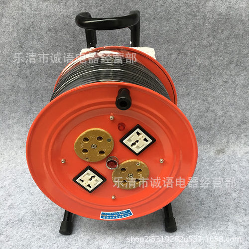 红鹰夜光移动电缆盘 线缆盘拖线盘绕线盘线轴LBD(YDX)3*2.5m 30米