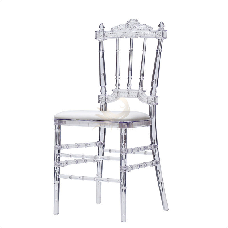 塑料水晶椅PC树脂酒店椅子客厅耐用透明树脂婚礼宴会酒店椅婚庆椅