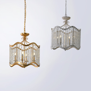 创意美式乡村发式田园吊灯客厅餐厅卧室衣帽间服装店民宿酒店灯具
