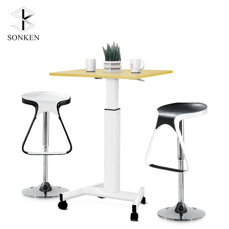 多功能商业便捷演讲台可升降桌折叠桌子可移动讲台带刹车轮