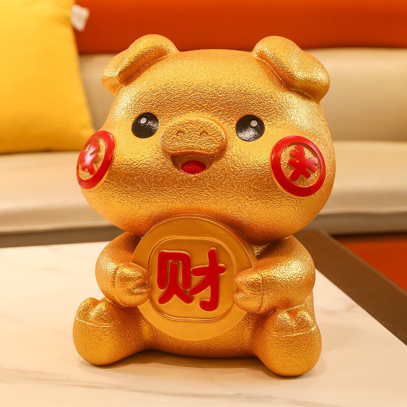 2025新款春节金猪o存钱罐只进不出招财网红创意摆件儿童储蓄罐礼