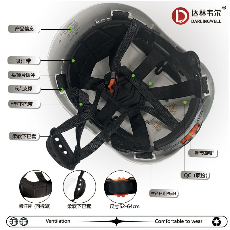 夏季防砸工地盔安全帽男带双护目C镜日夜两用国标建筑透气劳保印