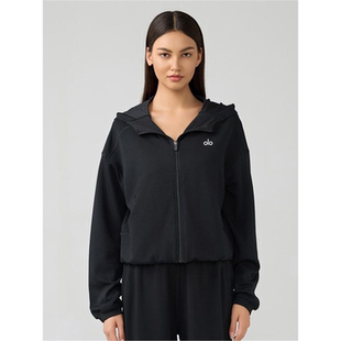 美国nomalo健身服女春秋休闲开衫 卫衣外套宽松美国 慵懒连帽运动款