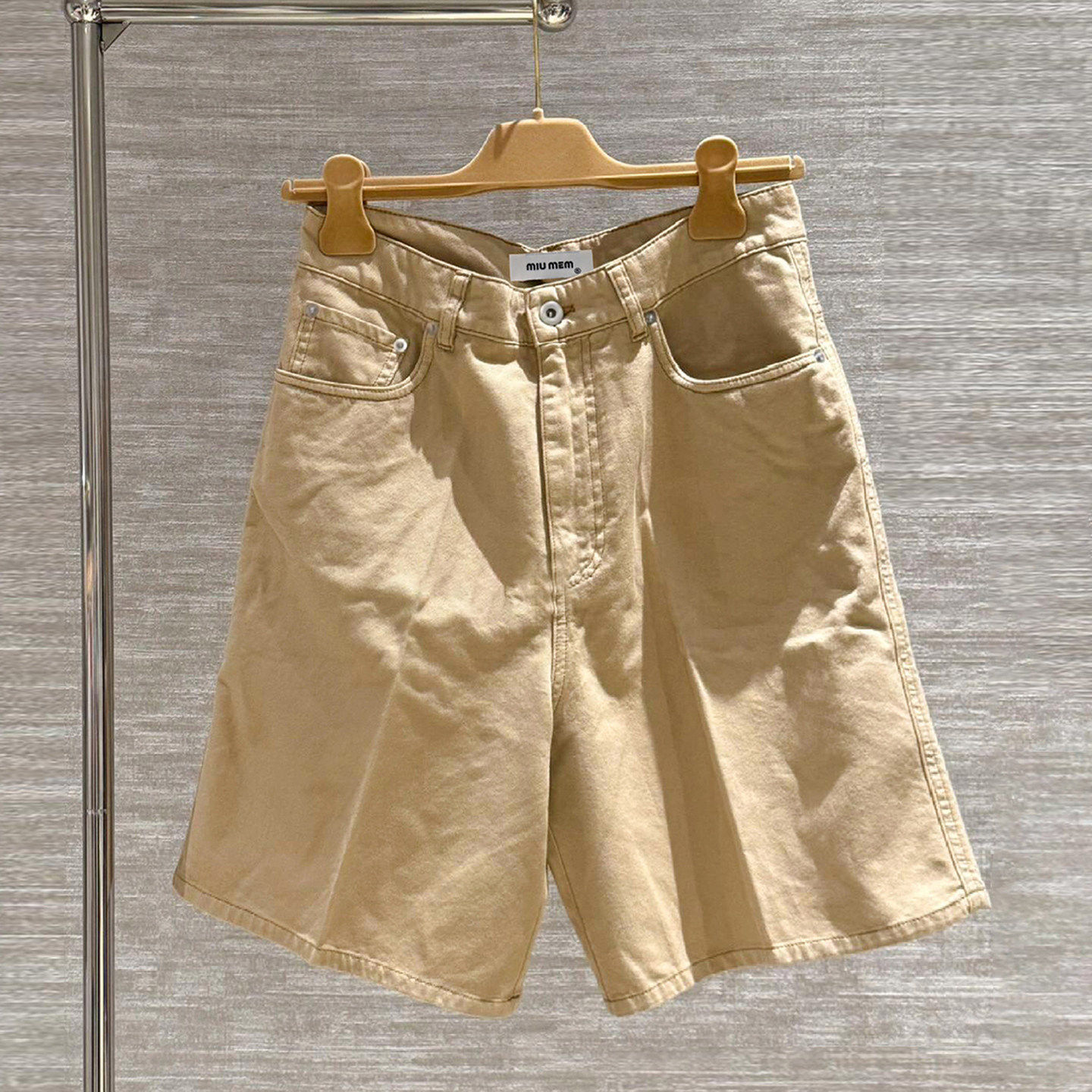 ROUUE STAR风25高端腿工装设计夏季】短裤腰阔感高女装法式牛仔