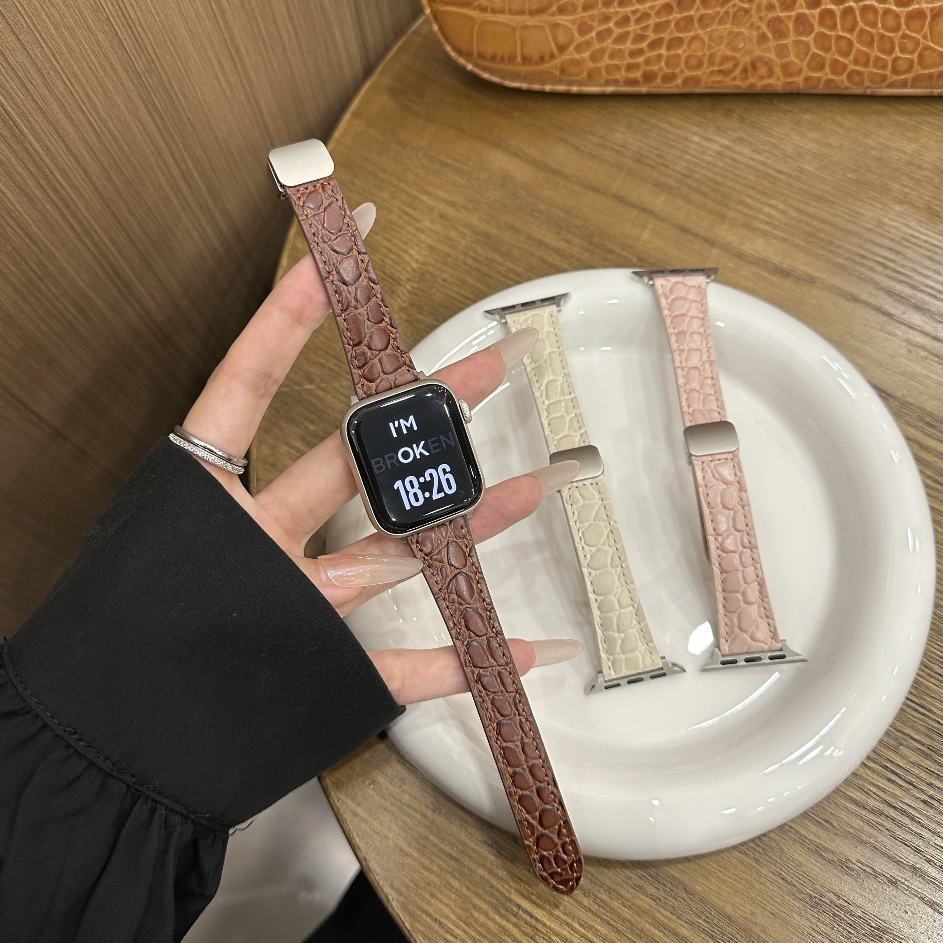 LINEVEK适用于苹果手表真皮表带