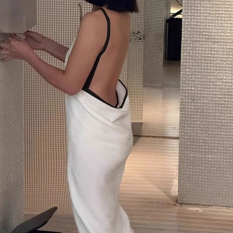 吊带全棉浴巾女2025新款纱布大人可穿裹全身吸水速干 乾浴裙夏季