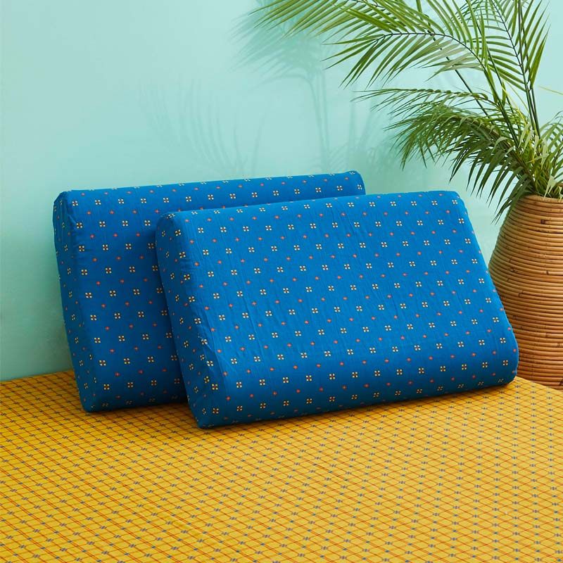 精选全棉A类双层纱布泰国乳胶枕套60x40 记忆枕套50x30儿童枕头套