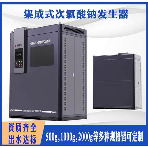 500克1000克集成式电解法次氯酸钠发生器加氯设备