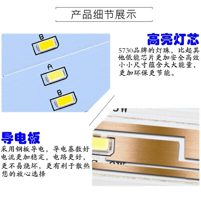 led吸顶风扇灯芯改造圆形24W5730灯板珠贴片高导热光源铝基板热销,家装灯饰光源,LED球泡灯,淘宝优惠券,粉丝福利购,淘宝优惠卷
