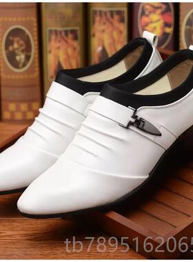 高档3韩7-50码 特大码48色红尖头7男鞋潮流英伦版464发型师新郎皮