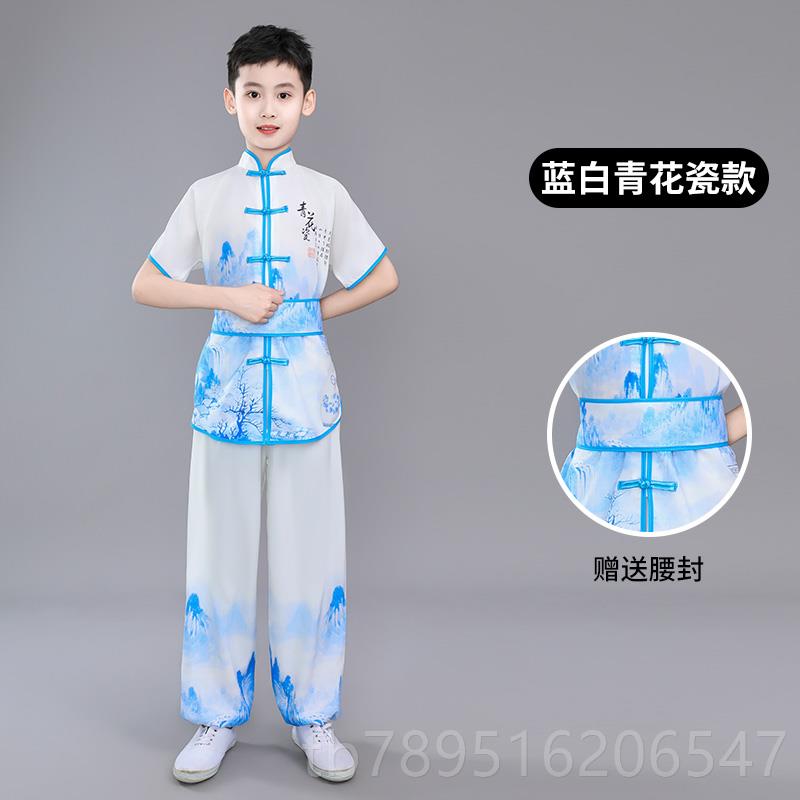 高档六一儿太童武术演服男女中国风武校极训练童服功夫比赛表出演