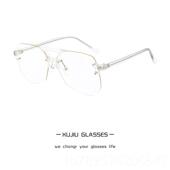 高档防蓝防辐射光电脑近视眼镜框女护睛网红大框透架明平眼光眼镜