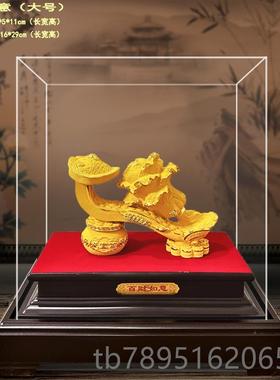 高档绒沙金如意摆件 万乔事意家居饰店铺公司开业汽车迁礼品如品