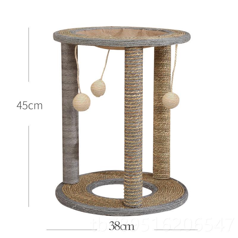 高档猫掉抓板窝剑麻柱子猫窝一体不猫爬屑架爪磨爪保柱玩具防抓沙