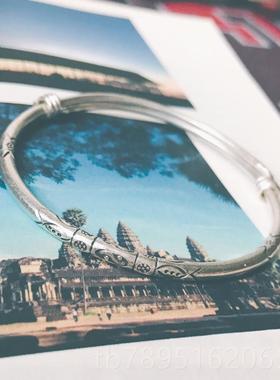 高档[Any工wher]铃 泰国手银宝宝手e镯铛手镯成人小径