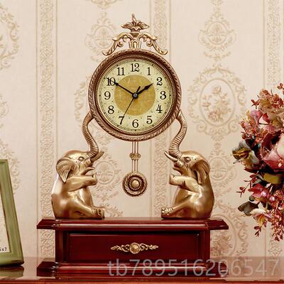 高档纯铜座钟全台式桌面客台厅摆件时钟钟铜表工艺摆钟钟美式欧式