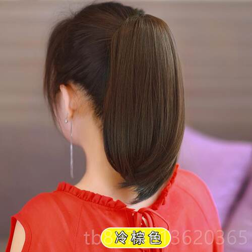 正品高马假发女抓夹假头发扎马尾发短内真扣真发尾马尾仿全发可选