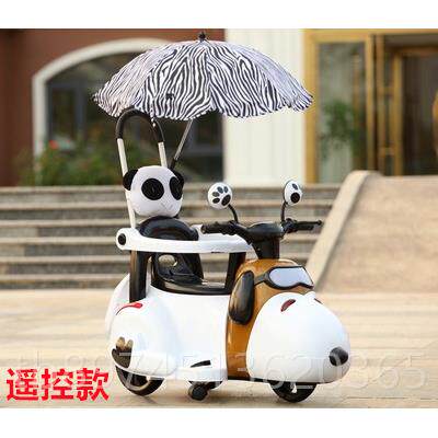 正品狗卡通婴儿狗童电动摩托车13-岁带小护栏手推孩男女宝宝玩具