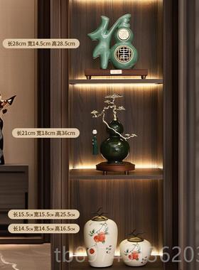 正品新中式客厅玄关富贵松葫芦摆件家居艺电视柜装品饰品乔迁青礼