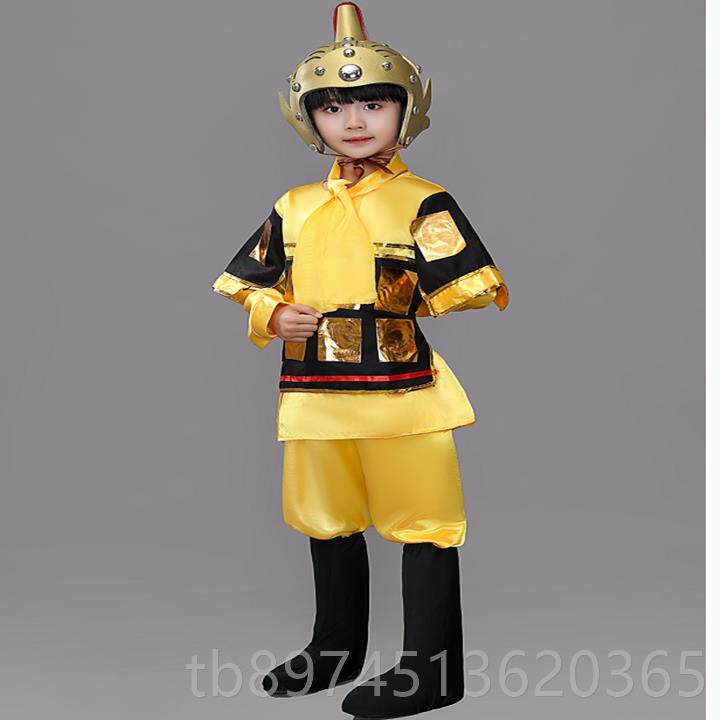 正品古出装汉服演成人古代将军盔红色甲铠兵甲岳飞花木兰红色士舞图片