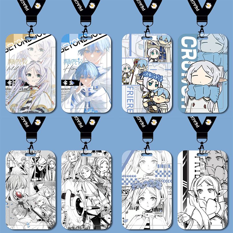 葬送的芙莉莲辛美尔学生卡套饭卡厂牌校牌校园卡吊牌滑盖式硬卡套水卡带挂绳钥匙扣保护套厂牌套校牌定制