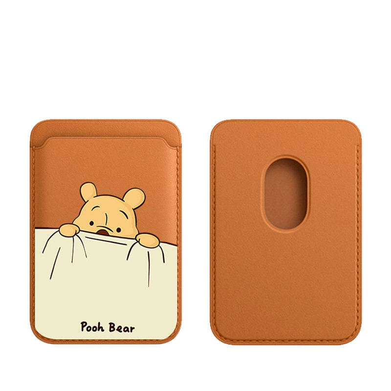 【维尼熊】新款magsafe磁吸卡包适用苹果iphone13promax皮革14plus同款15pro真皮卡套mini手机壳皮质配件门禁