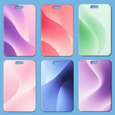 学生证件可爱食堂卡卡公交胸牌渐变校园卡门禁卡门禁工牌保护收纳厂牌挂脖卡套高颜值ins伸缩