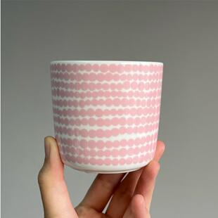 新款 芬兰进口marimekko粉色圆点马克杯盘子黑白圆点餐碗北欧餐具