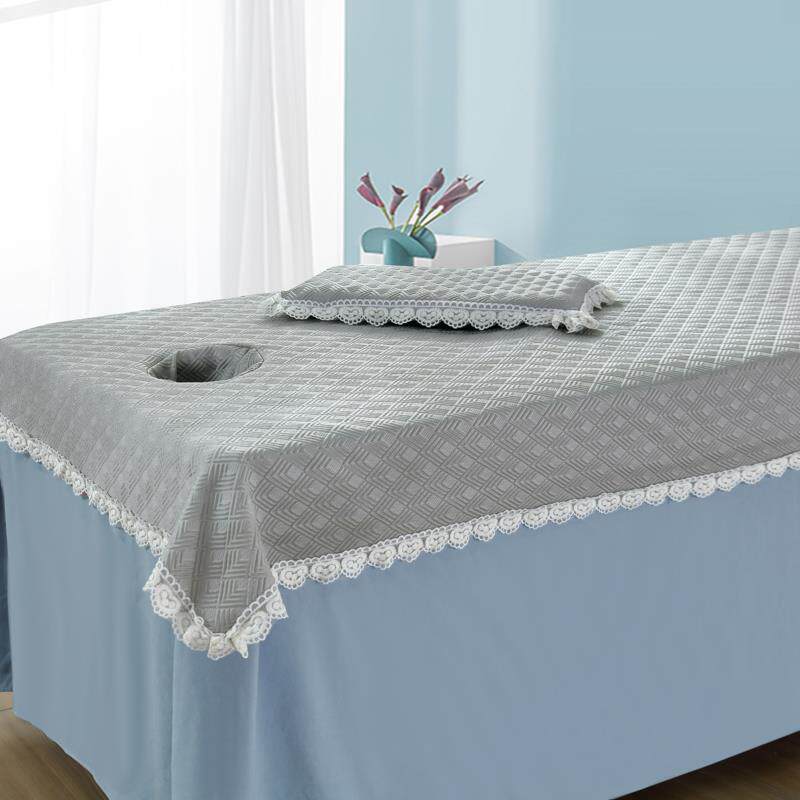 新款美容床单夏季美容院专用按摩足疗床凉席高级感冰丝凉垫子带洞