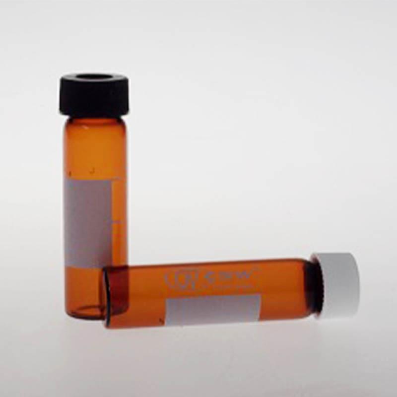 CNW 40ml 棕色螺纹口进样瓶EPA样品瓶带书写实心有孔拧盖含隔垫