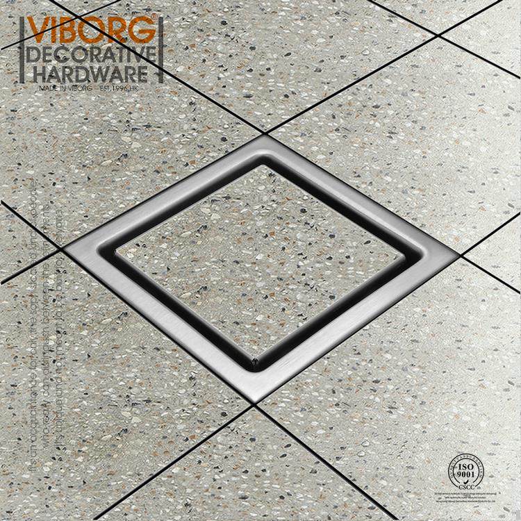 VIBORG域堡304不锈钢地漏防臭卫生间大流量排水4寸方型淋浴房隐形,家装主材,地漏,淘宝优惠券,粉丝福利购,淘宝优惠卷