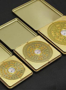 风水罗盘高精度三元三合综合八卦盘方形带盖子罗盘随身携带镇宅摆