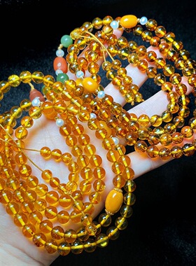 云上叙7 DS71039-花珀DIY项链-多样性发一件-7mm（甄选）