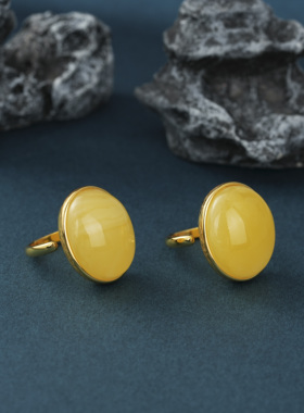 云上叙22 DS63027 蜜蜡戒指-多样性发其一-16*20.5mm（甄选）