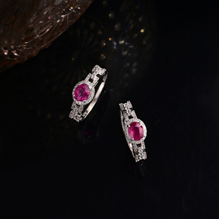 云上叙22 DS46195 18K金红宝石戒指—多样性发一件-5*4mm（甄选）