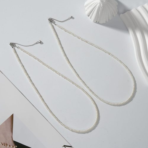 S925银自然生长无核珍珠项链-多样性发其一约3mm-V47406-E(商城）