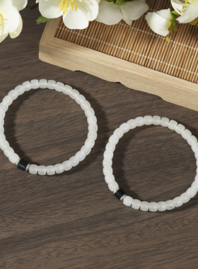 云上叙20 DS83400-和田玉DIY手串-多样性发其一-约5*6mm（甄选）